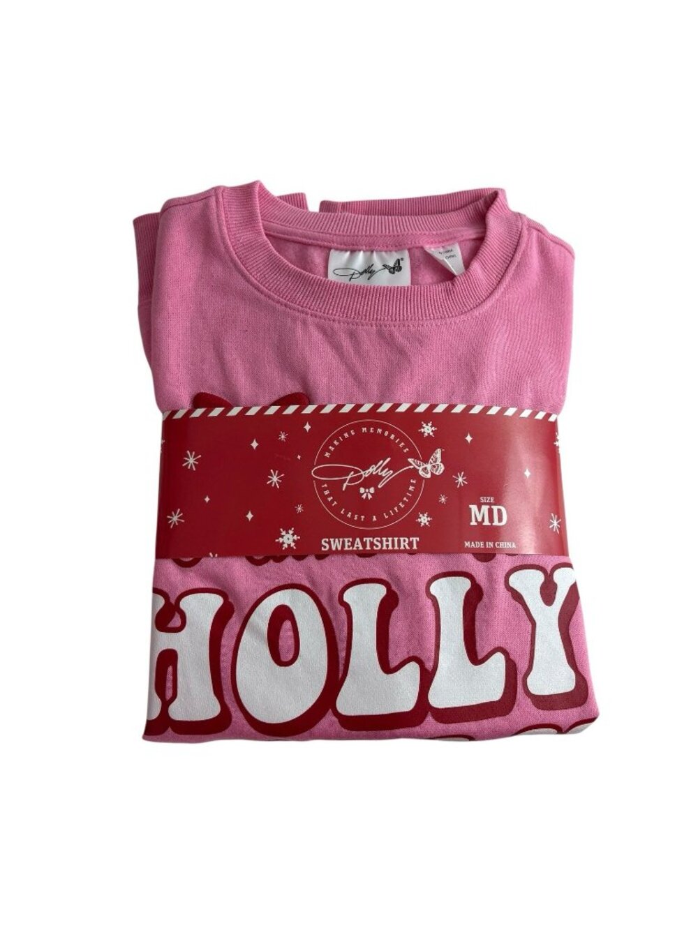 Dolly Parton Have A Holly Dolly Christmas Sweatshirt Size Medium Bow Athleisure